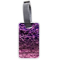 Purple  Waves Abstract Series No2 Luggage Tag (one Side) by DimitriosArt