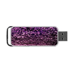 Purple  Waves Abstract Series No2 Portable Usb Flash (one Side) by DimitriosArt