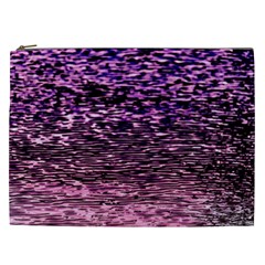 Purple  Waves Abstract Series No2 Cosmetic Bag (xxl) by DimitriosArt