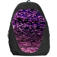 Purple  Waves Abstract Series No2 Backpack Bag by DimitriosArt