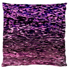 Purple  Waves Abstract Series No2 Large Flano Cushion Case (one Side) by DimitriosArt