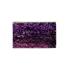 Purple  Waves Abstract Series No2 Cosmetic Bag (xs) by DimitriosArt