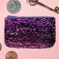 Purple  Waves Abstract Series No2 Large Coin Purse by DimitriosArt