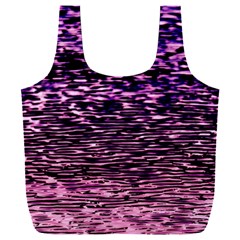 Purple  Waves Abstract Series No2 Full Print Recycle Bag (xxl) by DimitriosArt