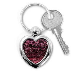 Pink  Waves Flow Series 11 Key Chain (heart) by DimitriosArt