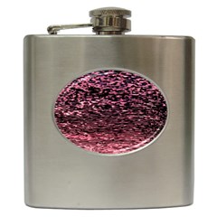 Pink  Waves Flow Series 11 Hip Flask (6 Oz) by DimitriosArt