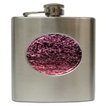 Pink  waves flow series 11 Hip Flask (6 oz) Front