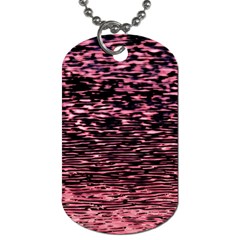 Pink  Waves Flow Series 11 Dog Tag (two Sides) by DimitriosArt