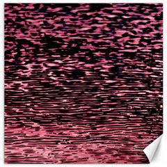 Pink  Waves Flow Series 11 Canvas 12  X 12  by DimitriosArt