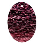 Pink  waves flow series 11 Oval Ornament (Two Sides) Front