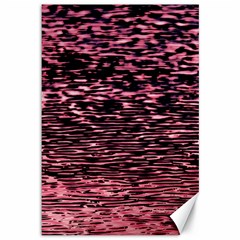 Pink  Waves Flow Series 11 Canvas 12  X 18  by DimitriosArt