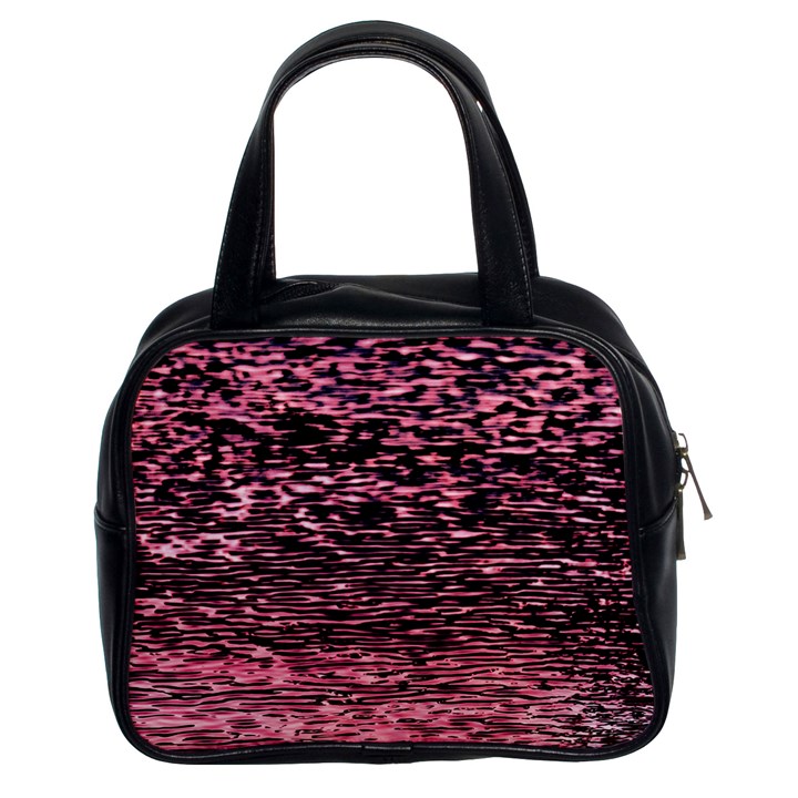 Pink  waves flow series 11 Classic Handbag (Two Sides)