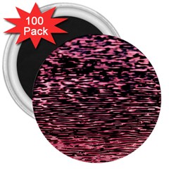 Pink  Waves Flow Series 11 3  Magnets (100 Pack) by DimitriosArt