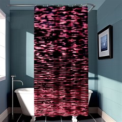 Pink  Waves Flow Series 11 Shower Curtain 36  X 72  (stall)  by DimitriosArt