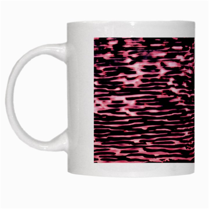 Pink  waves flow series 11 White Mugs