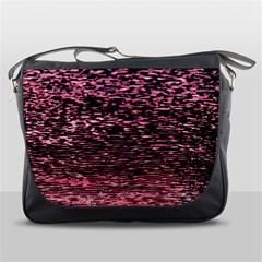 Pink  Waves Flow Series 11 Messenger Bag by DimitriosArt