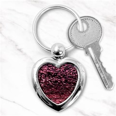 Pink  Waves Flow Series 11 Key Chain (heart) by DimitriosArt