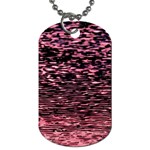 Pink  waves flow series 11 Dog Tag (Two Sides) Front