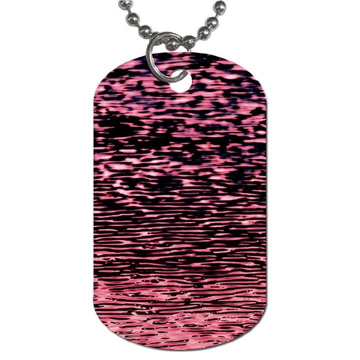 Pink  waves flow series 11 Dog Tag (Two Sides)