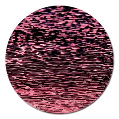 Pink  Waves Flow Series 11 Magnet 5  (round) by DimitriosArt