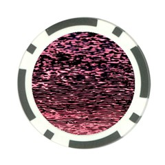 Pink  Waves Flow Series 11 Poker Chip Card Guard by DimitriosArt