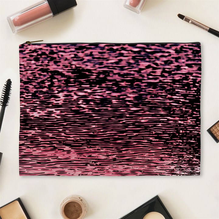 Pink  waves flow series 11 Cosmetic Bag (XL)