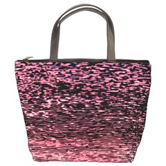 Pink  Waves Flow Series 11 Bucket Bag by DimitriosArt