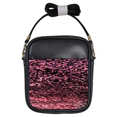 Pink  Waves Flow Series 11 Girls Sling Bag by DimitriosArt