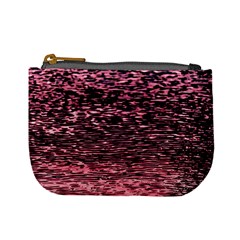 Pink  Waves Flow Series 11 Mini Coin Purse by DimitriosArt