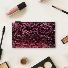 Pink  Waves Flow Series 11 Cosmetic Bag (small) by DimitriosArt