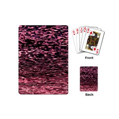 Pink  Waves Flow Series 11 Playing Cards Single Design (mini) by DimitriosArt