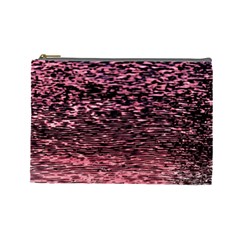 Pink  Waves Flow Series 11 Cosmetic Bag (large) by DimitriosArt