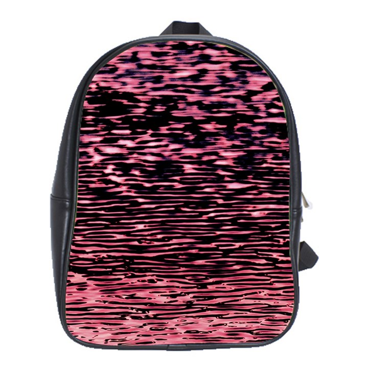 Pink  waves flow series 11 School Bag (XL)