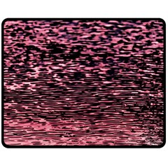 Pink  Waves Flow Series 11 Fleece Blanket (medium)  by DimitriosArt