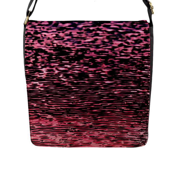 Pink  waves flow series 11 Flap Closure Messenger Bag (L)