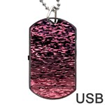 Pink  waves flow series 11 Dog Tag USB Flash (One Side) Front