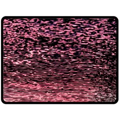 Pink  Waves Flow Series 11 Double Sided Fleece Blanket (large)  by DimitriosArt