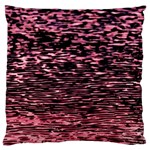 Pink  waves flow series 11 Large Cushion Case (Two Sides) Front