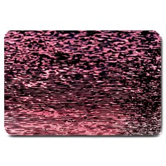 Pink  Waves Flow Series 11 Large Doormat  by DimitriosArt