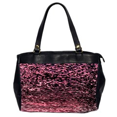 Pink  Waves Flow Series 11 Oversize Office Handbag (2 Sides) by DimitriosArt