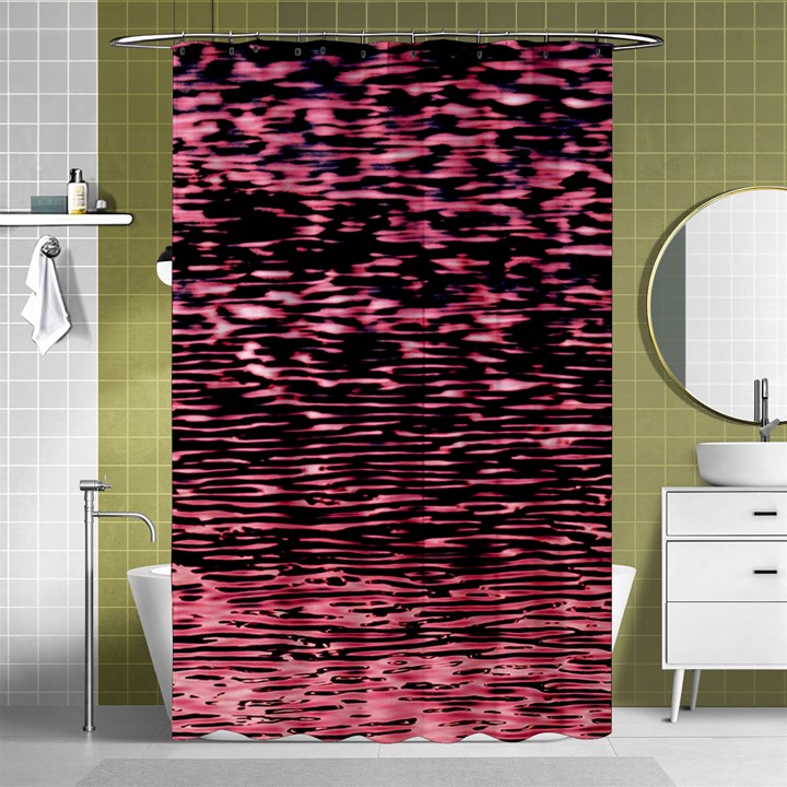 Pink  waves flow series 11 Shower Curtain 48  x 72  (Small) 