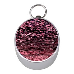 Pink  Waves Flow Series 11 Mini Silver Compasses by DimitriosArt