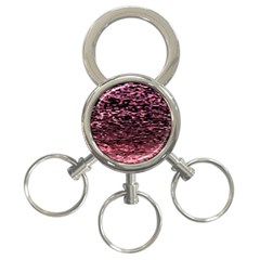 Pink  Waves Flow Series 11 3-ring Key Chain by DimitriosArt