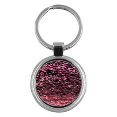 Pink  Waves Flow Series 11 Key Chain (round) by DimitriosArt