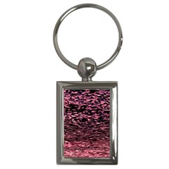 Pink  Waves Flow Series 11 Key Chain (rectangle) by DimitriosArt