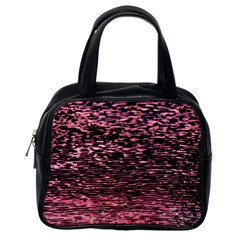 Pink  Waves Flow Series 11 Classic Handbag (one Side) by DimitriosArt