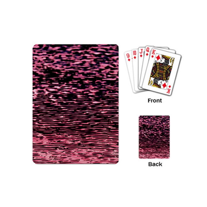 Pink  waves flow series 11 Playing Cards Single Design (Mini)