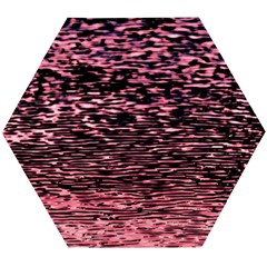 Pink  Waves Flow Series 11 Wooden Puzzle Hexagon by DimitriosArt