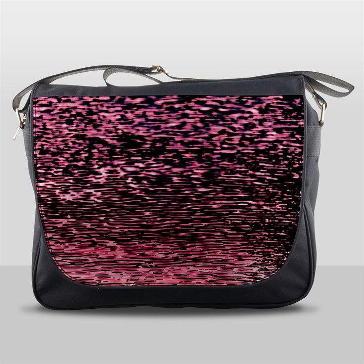 Pink  waves flow series 11 Messenger Bag