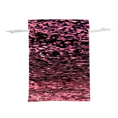 Pink  Waves Flow Series 11 Lightweight Drawstring Pouch (l) by DimitriosArt